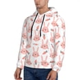 thumbnail image 3 of Kdxio Rabbit Is And Carrots Print Mens Casual Hooded Collar Drawstring Hoodies Pullover Sweatshirts Casual Long Sleeve Shirts-XX-Large, 3 of 7