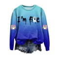 thumbnail image 7 of Duqingm Halloween Shirts for Women Long Sleeve Crewneck Casual Dressy Tops Funny Graphic Halloween Costumes Fall Fashion Outfits,S, 7 of 7