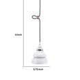 thumbnail image 5 of Benzara BM240318 34 in. Pendant Ceiling with Double Metal Shade, White, 5 of 5