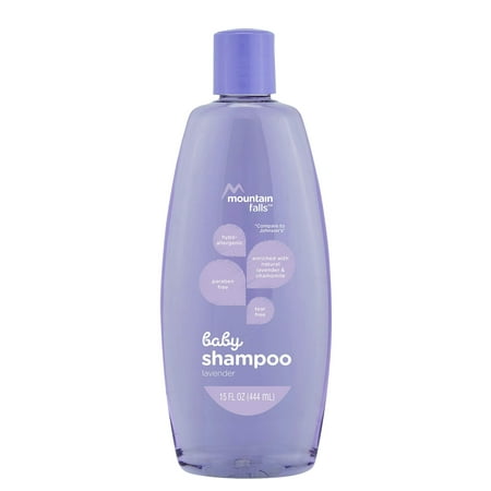 Mountain Falls Hypoallergenic Tear-Free Baby Shampoo, with Natural Lavender and Chamomile, Compare to Johnsons, 15 Fluid