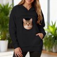 thumbnail image 2 of NOLDARES Cat Pouch Hoodie for Women Kangaroo Pocket Dog Pouch Sweatshirts Pet Carrier Animal Holder Long Sleeve Pullover Tops,Black,XXL, 2 of 9