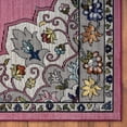 thumbnail image 5 of LR Home Ada 7'6" x 9'6" Pink Medallion Durable Indoor Area Rug, 5 of 8
