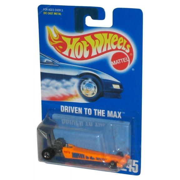 Hot Wheels Driven To The Max (1991) Mattel Orange Die-Cast Toy Car #245