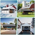 thumbnail image 6 of 12 ft. W x 20 ft. D Heavy Duty Metal Frame Carport with Solar Lamp, Outdoor Garage Car Shelter with Powder-Coated Steel Roof & Fabric Sidewall, 6 of 10