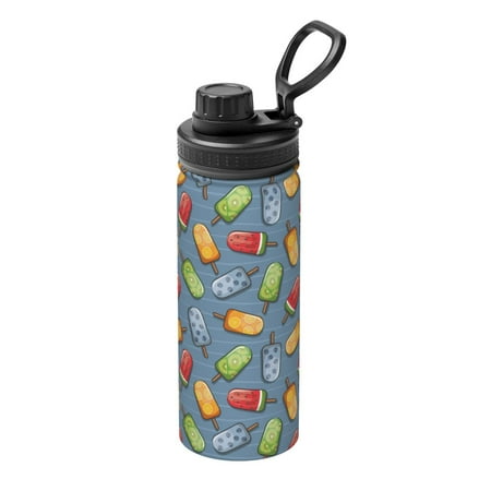 

Ocsxa Fruit Ice Cream Print 18oz Stainless Steel Water Bottle Unisex Water Bottle Insulated Sports Water Cup Flask for Cold Water Drinks/Sports/Travel/Car/School