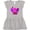 AC-Heather Grey, variant on Inktastic Lil' Purple Bronto Rawr Girls Toddler Dress