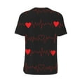thumbnail image 3 of Balery Cardiogram and Heart Baseball Jersey for Men Casual Button Down Shirts Short Sleeve Active Team Sports Uniform-Medium, 3 of 9