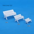 thumbnail image 3 of Silla de parque de color blanco Silla de ocio Silla de playa Mesa de arena Modelo Silla doble cuadrada Silla de exterior, 3 of 4