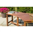 thumbnail image 5 of Evergreen 51 in. Natural Wood Curved Eucalyptus Slatted Backless Bench - 51.6x18.1x21.7, 5 of 5