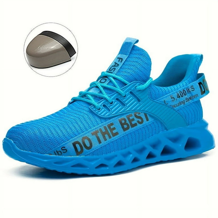 Men s Work Safety Shoes Puncture Proof Anti skid Steel Toe Outdoor Work Shoes Rubber Sole Breathable Industrial Construction Sneakers Walmart