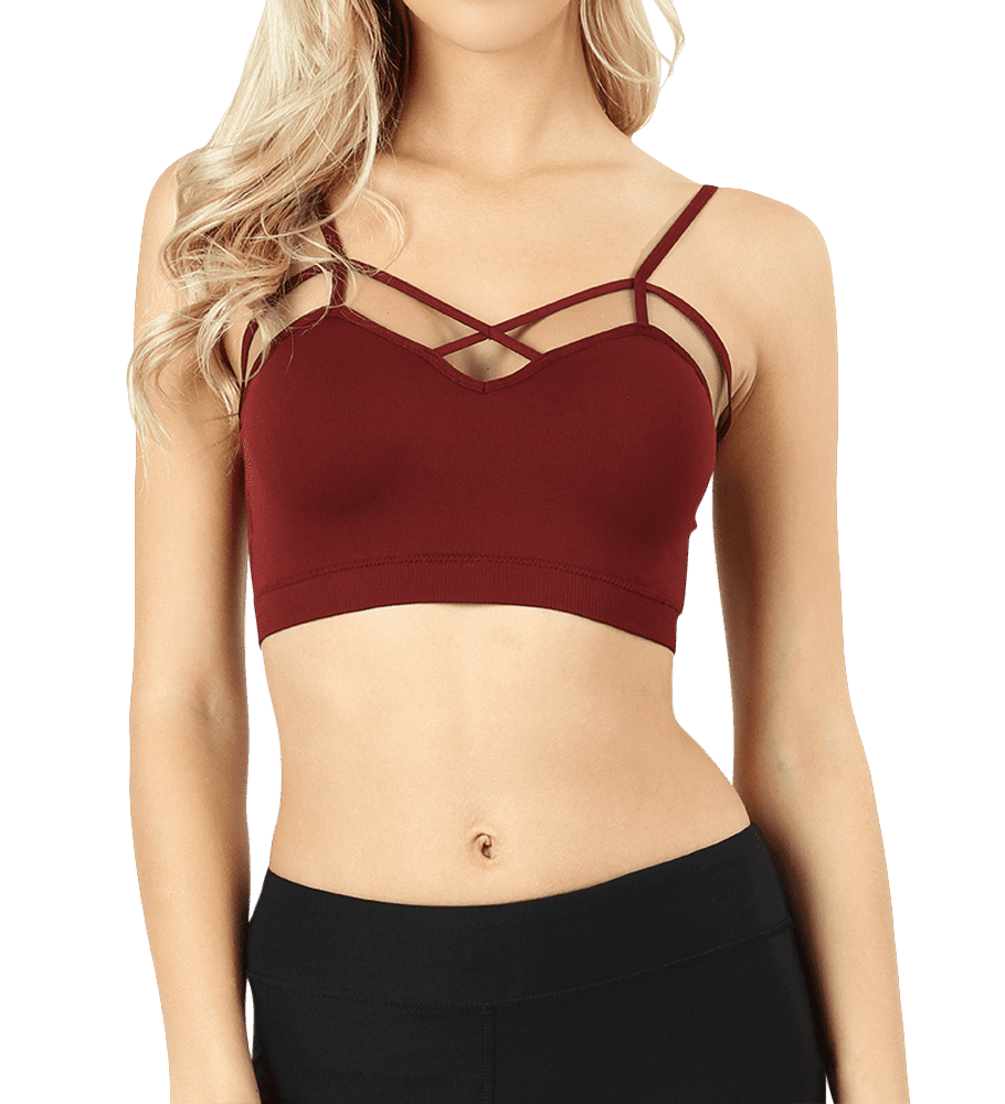 thelovely-women-seamless-criss-cross-front-sports-bra-bralette-with-removable-pads-walmart
