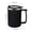 Black, variant on COM1950s Stainless Steel Insulated Mug, Double Wall Vacuum Travel Coffee Cup with Handle and Lid, Reusable Thermal Tumbler for Hot and Cold Beverages, Office, Outdoor and Home Use