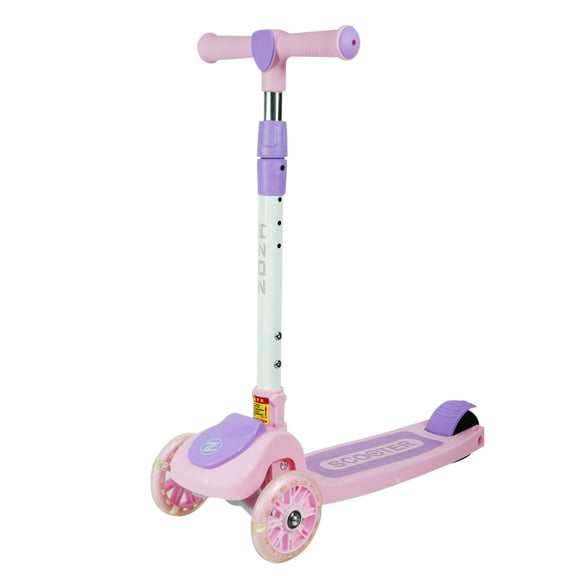 ZDZA 3 Wheels Scooter for Kids Kick Scooter, LED Lighted Wheels with Adjustable Height Handlebars