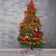 thumbnail image 3 of Kearding de árbol de Navidad Cubierta de base de rayas blancas y negras Alfombra redonda festiva bistratal Fiesta de sala de cinta roja Type2 NO2, 3 of 6