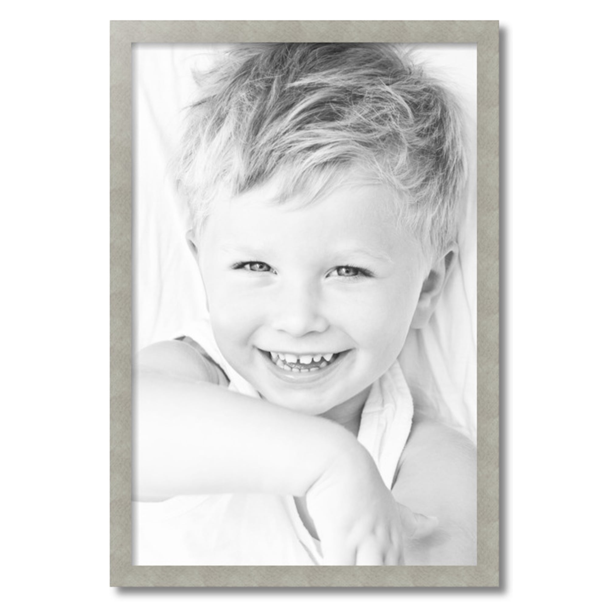 ArtToFrames 20" x 30" Classic Silver Picture Frame, 20x30 inch Gray MDF Poster Frame (WOM-4499)
