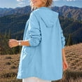 thumbnail image 5 of Yourumao Women Raincoat Hooded Mid Length Waterproof Windbreaker Lightweight Packable Rain Jackets for Outddor Activities, 5 of 9