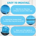 thumbnail image 4 of 12 Pack 38737 Dust Filter Bags Replacement for Craftsman 2 to 2.5 Gallon Wet/Dry Vacuums and Powerhead Bucket Vac, with 3 Retaining Bands Blue, Part# 9-38737/CMXZVBE38737, WORKSHOP, WS01025F2, VF2000, 4 of 7
