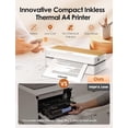 thumbnail image 2 of Restored iDPRT A4 Thermal Printer, Future800 Portable Printer, 300dpi Resolution 4ips Fast A4 Paper Printer with Auto Cutting, 100 Sheets Capacity, Compact Design, Support WiFi App Wireless (Refurbished), 2 of 8
