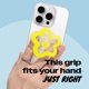 thumbnail image 2 of OnTheGrip Agarre de Teléfono Móvil Lindo Transparente con Diseño de Forma de Flor de Margarita Multifuncional Soporte Plegable para Smartphone Tablet Accesorio de Teléfono Celular (Amarillo), 2 of 3