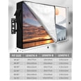 thumbnail image 7 of Outdoor TV Cover 70 to 75 Inch Weatherproof, Retro Abstract Waterproof TV Screen Protector for Outside Decor with Zipper and Pocket 68"L x 42"H , Watercolor Mountain Sun Forest Gray Orange, 7 of 7