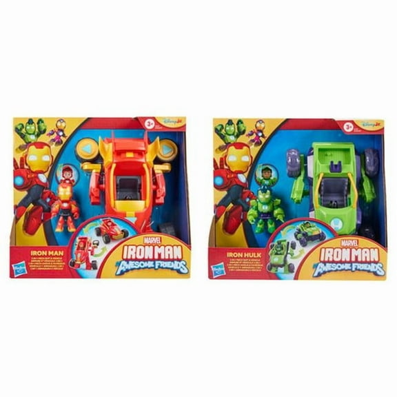 Hasbro HSBG1258 Iron Man & his Awesome Friends 2-in-1 Mech Assortment Figures - 2 Piece