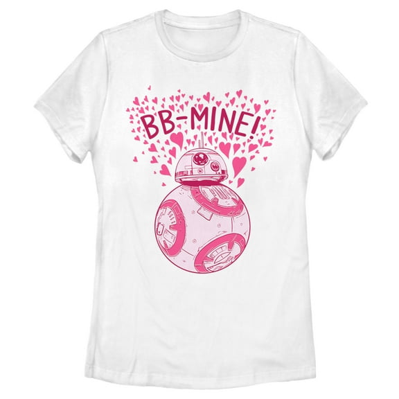 Women's Star Wars Valentine's Day BB-Mine Graphic Tee White Large