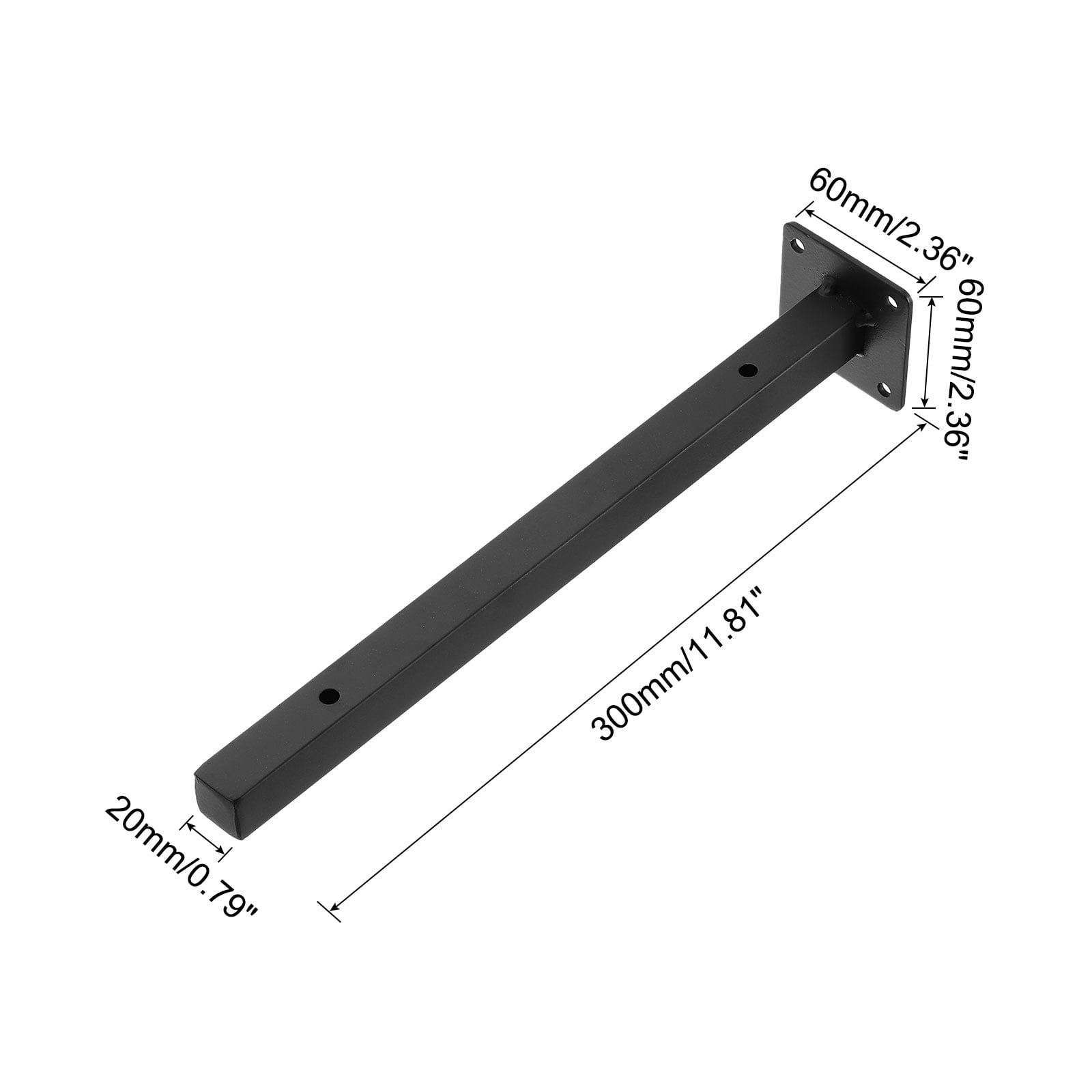 Uxcell Floating Shelf Bracket,4Pack 12 Inch Iron Hidden Wall Mounted Shelf Supports with Screws and Expansion Tube