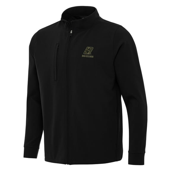 Men's Antigua Black Brad Keselowski Regard Full-Zip Jacket