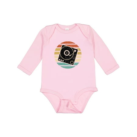 

Inktastic Turn Table Record Player Retro Gift Baby Boy or Baby Girl Long Sleeve Bodysuit