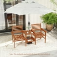 thumbnail image 4 of Gymax Outdoor Patio Loveseat w/ Coffee Table & Umbrella Hole for Garden Poolside, 4 of 9