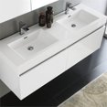 thumbnail image 4 of Fresca Mezzo 60" White Wall Hung Double Sink Modern Bathroom Vanity w/ Medicine Cabinet, 4 of 6
