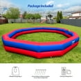 thumbnail image 4 of Wellcomer 22FT Inflatable Gaga Ball Pit Arena, Portable Court with Built-in Blower for team games and backyard activities - Red&Blue, 4 of 7