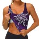 thumbnail image 3 of Fotbe Snowflake Gradient Purple Sujetador Deportivo Largo sin Aros para Mujer con Almohadillas y Soporte Medio, Transpirable y Absorbente, Camiseta Tipo Chaleco o Tank Top-Small, 3 of 8