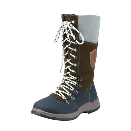 

Dyfzdhu Outdoor Winter Calf Boots Mid Durable Boots Boots For Women Boots Snow Thermal women s boots