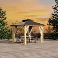 thumbnail image 7 of EastVita 10x10 FT Wooden Double Roof Gazebo, 4-Post Outdoor Pavilion, Carton 3 of 4 (Replacement Part), 7 of 7