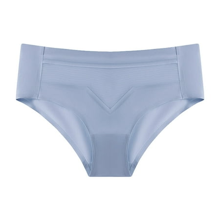 SXcggal Mid Waist Quick Drying Ice Silk Panties Thin Non Marking Ice Silk Underwear Womens Ice Silk Panties Breathable Fashionable Cozy Women s Underwear