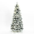 thumbnail image 6 of LuxenHome 6Ft Pre-Lit Snow Flocked Pop-Up Artificial Christmas Tree, 6 of 8