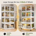thumbnail image 2 of EnHomee Collapsible Plastic 120 GAL Storage Bins, White, 4 Count Pack, 2 of 10