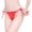 Red, variant on Women Panties Side Tie Lace Up Soft Seamless Thong Panties Women's Underwear Red One Size