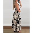 thumbnail image 2 of Vestido largo boho sin mangas CHICME 2025 floral negro talla S, 2 of 3