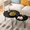 Black + Wood+Metal + Round, variant on 27.56'' Round Nesting Coffee Table Set of 2, Marble Tabletop Accent End Tables with Sturdy Metal Base, Black Nesting Side Tables for Living Room Bedroom