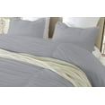 thumbnail image 3 of DNG Creations 1 Piece Ruched Pattern Duvet Cover 100% Egyptian Cotton, 800 TC- With Zipper Closure & Corner Ties ( Solid Silver - Oversized King ), 3 of 3