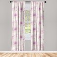 thumbnail image 3 of Ambesonne Fashion Curtains, Roses Realistic Pattern, Pair of 28"x63", Soft Pink and Pale Mauve, 3 of 5