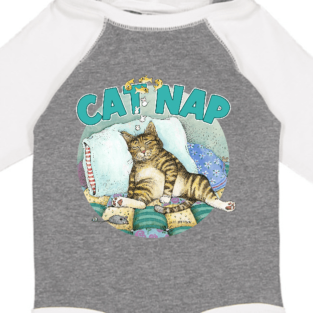Inktastic Cat Nap Cute Sleeping Cat Boys or Girls Long Sleeve Baby Bodysuit