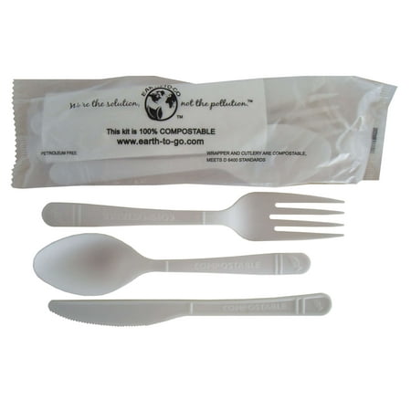 Earth-to-Go™ Cutlery 4-Kit Compostable