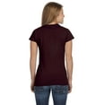 thumbnail image 3 of Gildan G640L Ladies' Softstyle Fitted T-Shirt, Dark Chocolate, L, 3 of 4