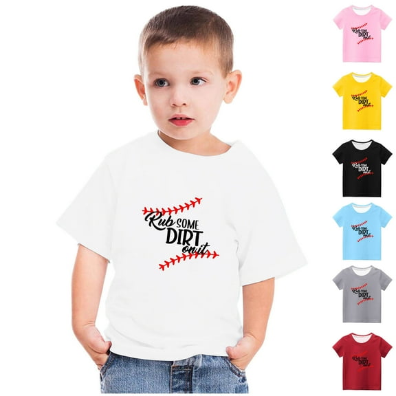 Uxgjfwu Baby Toddler Short Sleeve Graphic T-Shirt Shirts for Kids Girls and Boys T-Shirt Tee, Sizes 3-14