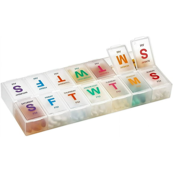 MEDca Extra Large 7-Day Weekly Organizer - Pill Box for Medication