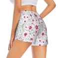 thumbnail image 4 of Picia Lilies Flowers Pattern Women's 2 in 1 Athletic Running Shorts High Waisted Workout Casual Gym Sweat Shorts with Comfy Liner Zipper Pockets-Small, 4 of 9
