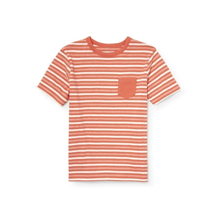 The Children's Place Short Sleeve Stripe Pocket Tee Shirt (Little Boys & Big (Best Place To Shop For Big And Tall)
